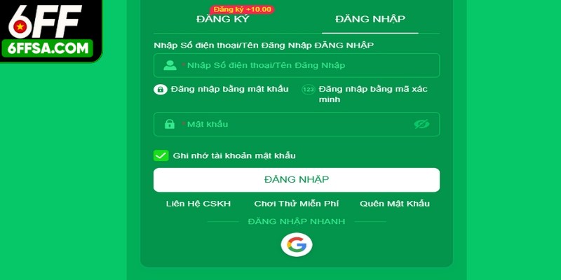 Đăng Nhập 6FF - Thao Tác Dễ Dàng, Giải Trí Thỏa Sức