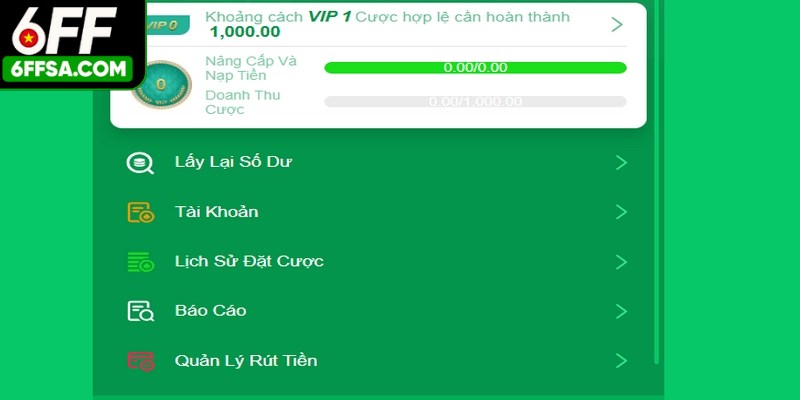 Rút Tiền 6FF An Toàn, Tốc Độ Chỉ Vài Bước Đơn Giản